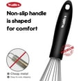 thumbnail image 5 of Walfos Small Whisk,304 Stainless steel Mini Whisk, Non-Rust ＆ Strong Handles, 8.5in Metal whisk,Heat resistant 600°F Dishwasher Safe.Egg whisks for Cooking, Blending, Whisking, Beating and Stirring, 5 of 8