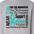 thumbnail image 3 of Inktastic Ovarian Cancer I Wear Teal Ribbon Tribute Adult Sweatshirt, 3 of 4