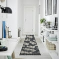thumbnail image 5 of White Palm Leaves on Black Background Bedroom Runner Rug 2'x 6' Non Slip Carpet Indoor Home Area Rug Living Room, 5 of 8