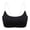 Black, variant on Women's Clear Strap Bra Wireless Invisible Low Back Unpadded Bra with Convertible Straps Black L