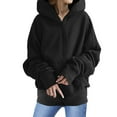 thumbnail image 2 of Baqcunre Hoodies For Women Women's Cute Hoodies Teen Girl Fall Jacket Oversized Sweatshirts Casual Clothes Zip Up Hoodie With Pocket Womens Jacket Fall Outfits Women Trendy Black 5XL, 2 of 6