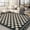 Black, variant on Checkered Area Rug Non Slip TPR Backing Machine Washable Low Pile Soft Non Shedding Stain Resistant Neutral Geometric Carpet for Living Room Bedroom Dining Office