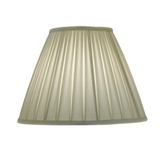 Stiffel ST45 8 x 17 x 13 in. Softback Empire Lamp Shade, Ivory Shadow Box Pleat