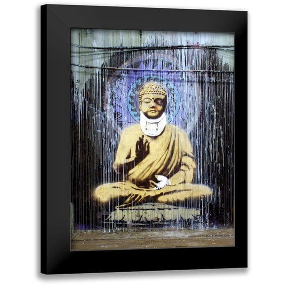 Anonymous (attributed to Banksy) 12x14 Black Modern Framed Museum Art Print Titled - Leake Street, London (graffiti attributed to Banksy)