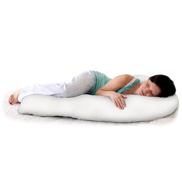Jolly Jumper Mama Sleep Ez® Body Pillow | Multi-Positional Maternity Pillow for Back, Tummy & Full Body Support | Removable Washable Cover | Made in Canada