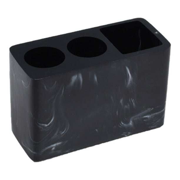 Soporte para cepillo de dientes Asiento de lavado Organizador de tocador Almacenamiento de propósito 5 2 Acentos 7 Centro negro