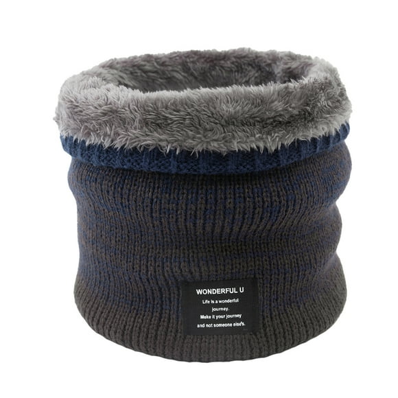 Yeacher Knitted Warm Scarf Winter Thicken Comfortable Pullover Scarfs Soft Neck Scarf