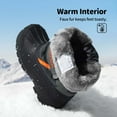 thumbnail image 3 of DREAM PAIRS Mid Calf Waterproof Winter Snow Boots Kamick for Big Kid Boys & Girls. color Navy/Grey/Orange, size 5., 3 of 6