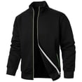 thumbnail image 2 of JIKNTTR Jackets For Men Casual Men's Track Jackets Full-Zip Athletic Jacket Sweatshirt Neck With Zipper Pockets Stylish Coat Outerwear, 2 of 5