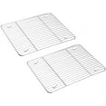 thumbnail image 1 of Juego de 2 rejillas para enfriar, rejillas para enfriar pasteles de acero inoxidable para asar, hornear, asar a la parrilla, enfriar, 21,5 x 16 x 1,5 cm, saludables y duraderas, inoxidables y aptas, 1 of 6