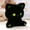 C, variant on Soft Glitter Black Cat Plush, Cute Mini Fluffy Kitten Stuffed Animal, Cozy Desk Decor & Gift for Girls