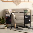 thumbnail image 6 of 2-Tier C-Shaped Side Table with 7 Storage Pockets BROWN, 6 of 6