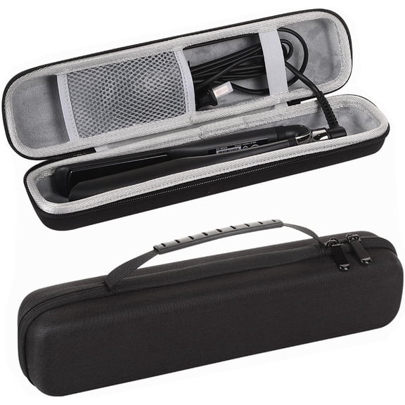QenASHaing Curling Iron Travel Case, Festwarm Hard Carry Bag for Straightener Curling Irons Styler with Handle, EVA Flat Iron Cases for Vacation