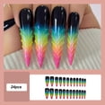 thumbnail image 2 of Uñas postizas adhesivas plalely largas con degradado y adorno 3D, 24 piezas, 2 of 8