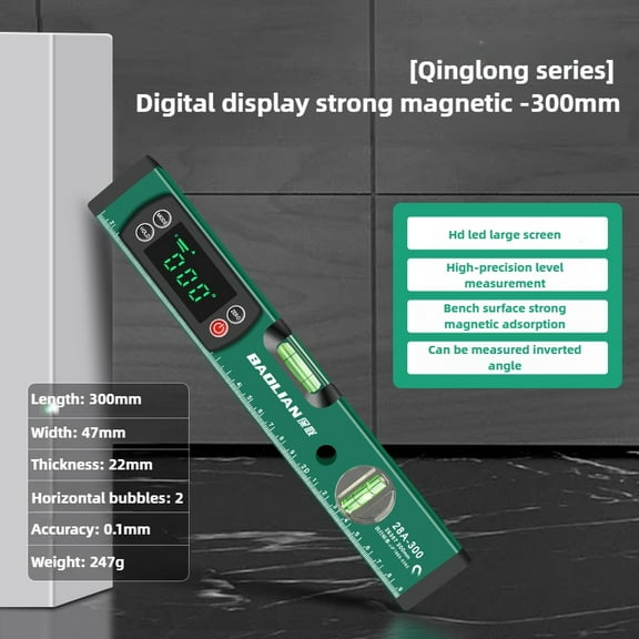 Digital Protractor High-precision Angle Finder with LED Display Inclinometer 0-90 °   Bubble Magnetic Level Ruler Woodworking Tools