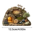 thumbnail image 4 of zhangmingg Easter Wooden Tabletop Ornament Depicting the Resurrection Scene for Home Decorative Display and Inspiration, 4 of 8