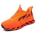 thumbnail image 2 of Sneakers for Women Slip on Fashion Sport Running Tennis Athletic Walking Shoes Gym Runner Trail Shoes Orange Size 8.5, 2 of 9