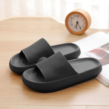 

3.2cm Feeling Thick-soled Sandals and Slippers for Women Summer New Couple EVA Home Elevated Soft-soled Bathroom Men‘s Shoes