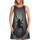 thumbnail image 1 of Fotbe Black Spiders Vestido de Verano sin Mangas para Mujer – Vestido Midi Línea A, Estilo Camiseta Floral, Vestido Playero Casual y Fluido, 1 of 7