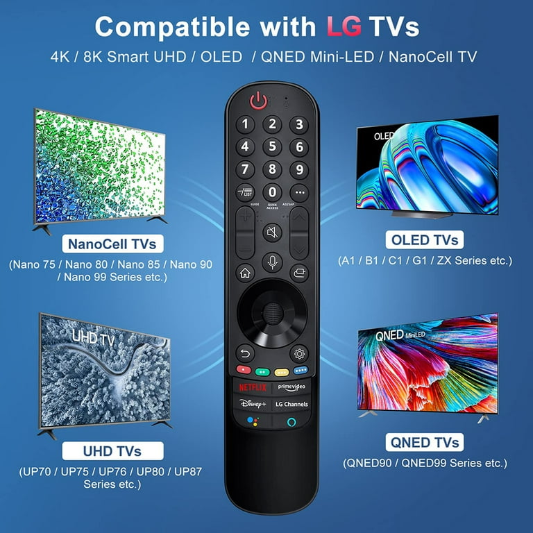 Universal LG Magic Remote Control for LG Smart TV - LG Remote Compatible  with All Models of LG Smart TV - 1 Year Warranty Included - (NO Voice  Control or Pointer Function)
