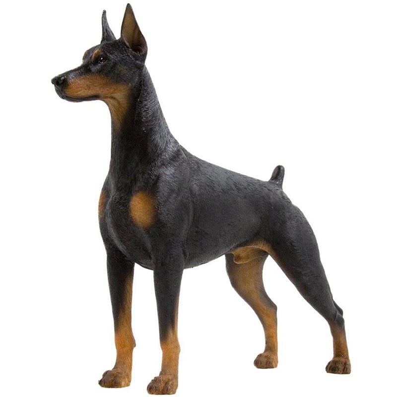 doberman stone statue