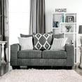 thumbnail image 2 of Furniture of America Amberly Contemporary Fabric Loveseat in Gray, 2 of 6