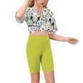 thumbnail image 5 of Piuwrlz Kids Outfit Set for Girls Summer Short Sets Round Neck Loose Shirt T-Shirt and Shorts Set Green Size 12 Years, 5 of 9