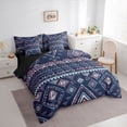 thumbnail image 3 of Castle Fairy Minimalist Aztec Bedding Comforter Set,Bohemian Tribal King Bedding Sets, 3 of 8