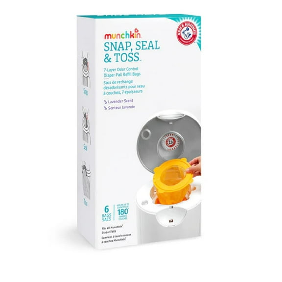 Munchkin Arm & Hammer Diaper Pail Refill Bags, 40-Count