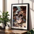 thumbnail image 5 of Canyon Skull - Illustration Surrealism Waterfall Nature Fantasy Landscape Bird Scenic Black Framed Wall Art Print 9 x 12 inches, 5 of 13