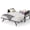 Black, variant on Twin Daybed with Trundle & Lockable Casters – Metal Slat Support, Wavy Wood Grain Headboard – No Box Spring Needed, Space-Saving Sofa Bed for Living Room or Guest Room