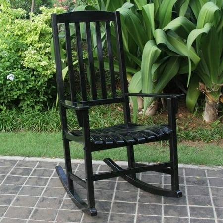 Cambridge Casual Wood Slat Back Outdoor Rocking Chair