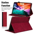 thumbnail image 6 of Dteck Flip Case for iPad Air 13 Inch Case M2 (2024), iPad Pro 12.9 Inch Case 2022/2021/2020/2018, Matte PU Leather Folio Cover with Card Slots Pocket, Stand Business Case,Red, 6 of 6