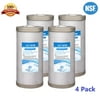 DeepFresh Big Blue GAC Granular Carbon Water Filters Sediment and Activated Carbon Block Combinate 3 in 1 PP-GAC-PP New Innovation Water Filter 4.5" x 10" Whole House Cartridges