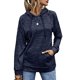 thumbnail image 1 of Sudadera con capucha de manga larga para mujer, informal, cómoda, con bolsillo, para el hogar, viajes, compras, azul purpúreo, XXL, 1 of 3