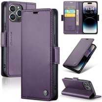 for iPhone 11 Pro Max Wallet Case, RFID Blocking Magnetic Clasp Shockproof Cover, Premium PU Leather Flip Folio Case with Credit Card Slots Holder Convenient Kickstand for iPhone 11 Pro Max, Purple