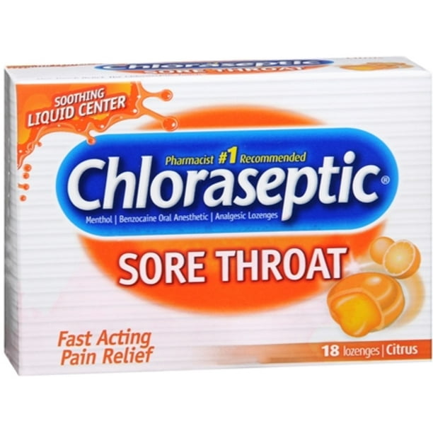 Chloraseptic Sore Throat Lozenges Citrus 18 Each