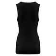 thumbnail image 5 of Women's Ribbed Sleeveless Crew Neck Summer Top Casual Basic Strap Tank Top, 5 of 5