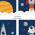 thumbnail image 7 of Big Dot of Happiness Blast Off to Outer Space - Unframed Rocket Ship Nursery and Kids Room Linen Paper Wall Art - Set of 4 - Artisms - 8 x 10 inches, 7 of 7