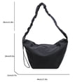 thumbnail image 4 of Bolsa bandolera plisado a la moda, Bolsa de hombro con bola de masa hervida Simple de lona, ​​gran capacidad Ndcxsfigh Para Estrenar, 4 of 4