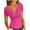 Hot Pink, variant on Women's Summer Tops Slim Fitted Short Sleeve Cut V Neck Plain Tshirts Blouses Base Going Out Tees (XL, Wine)