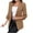 Khaki, variant on ZACPNCV Women's Winter Casual Jackets Long Sleeve Solid Color Buttonless Suit Jacket Black