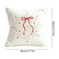 thumbnail image 3 of Dalxymotic Christmas Throw Pillow Covers, Snowflake Bow Designs 17.71x17.71 Inch, Holiday Decorative Cushion Cases, Christmas Decorations Indoor Outdoor for Sofa, Couch, Bed, 3 of 7
