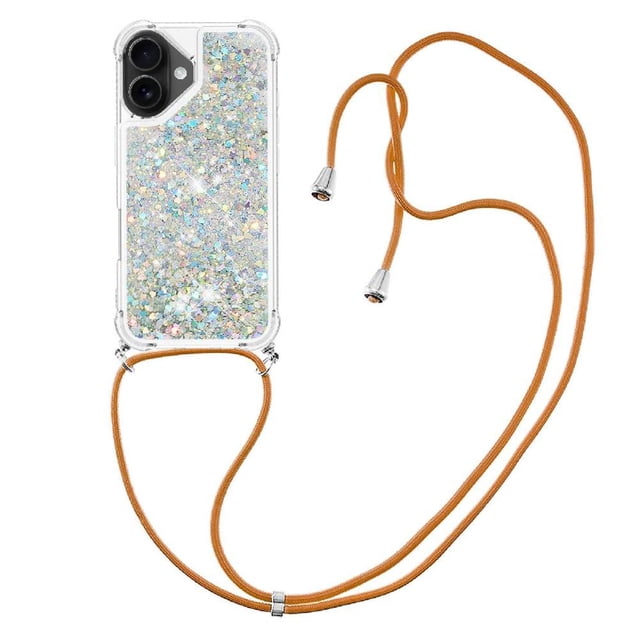 Funda FOXDOCK para iPhone 17 con Cuerda Ajustable, Brillo Líquido, Protección Antigolpes y Lente – Ideal para Regalo