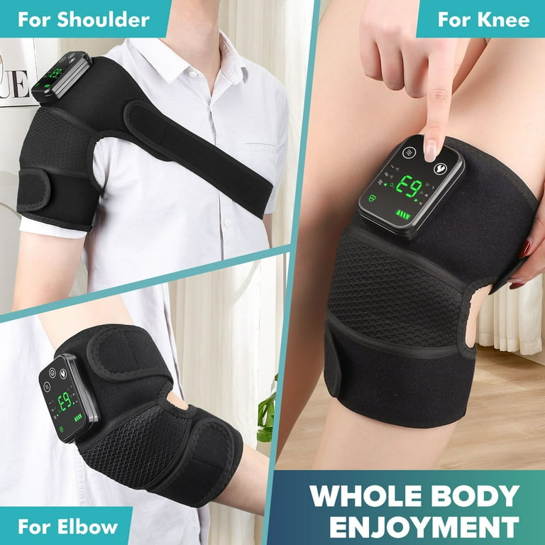 heated vibration knee massager Heated Knee Massager for Arthritis and Joint Comfort Black