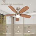 thumbnail image 2 of Ventilador de techo Vagizm de 91 cm con luz y control remoto, 2 of 6