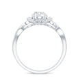 thumbnail image 3 of Rosec Jewels Certified Moissanite Oval Engagement Ring 1 Carat - D-VS1 Quality - Crossover Ring for Women - with Jewelry Box, 925 Sterling Silver, US 4.00, 3 of 9
