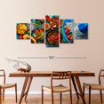 thumbnail image 3 of Elephant Stock Mexican Dishes Wall Art - Horizontal Multi Panel Canvas - 5 Piecedining Room Wall Decor - Photography Food And Drink Multi Panel - Red And Blue Decor - 92" x 42", 3 of 8