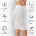 thumbnail image 3 of FarmaCell BodyShaper 603B (Ivory, S/M) Firm control body shaping shorts with girdle - light and refreshing NILIT BREEZE fibre, 100% Made in Italy, 3 of 9