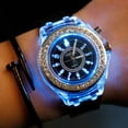 thumbnail image 4 of Reloj electrónico transparente para estudiantes, hombres y mujeres, tendencia neutra, cuarzo, luminoso, resistente al agua, reloj deportivo de silicona, 4 of 6